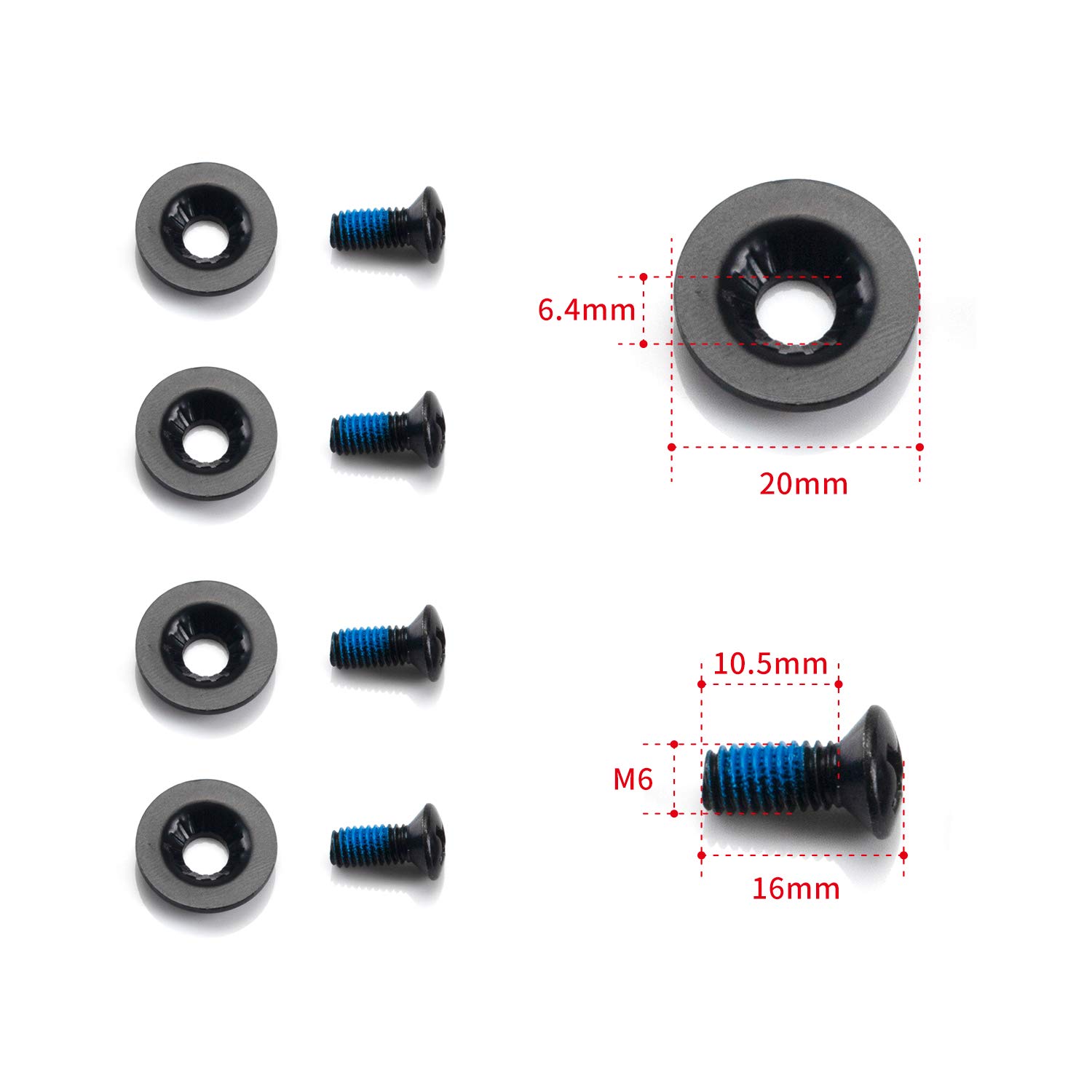 Version 1.0.0 set Pernos snowboard Xcman 16mm y golillas