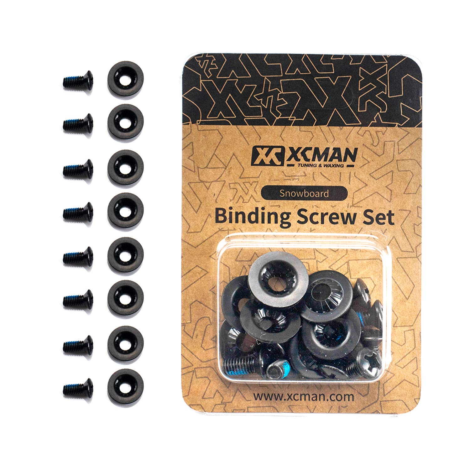 Version 1.0.0 set Pernos snowboard Xcman 16mm y golillas - Tienda Outdoor Yelcho Outdoors