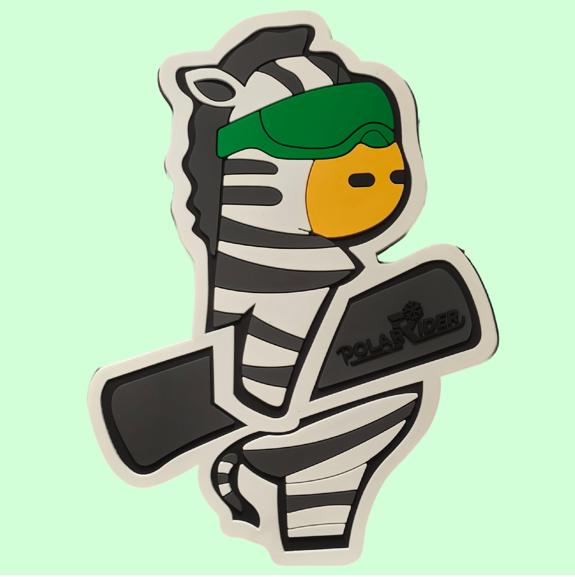 2000 x 2000 verde claro zebra rider STOMP PAD SNOWBOARD ZEBRA RIDER